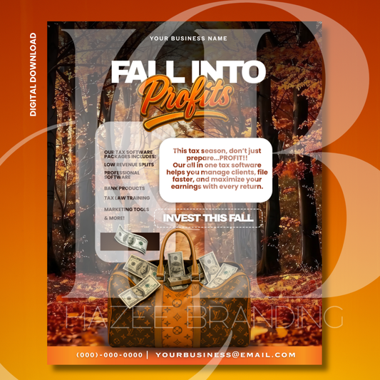 Fall Into profits - Tax Pro Flyer Template